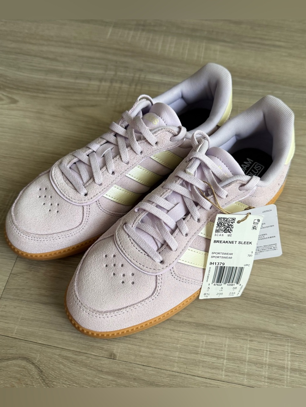 Adidas Women’s Breaknet Sleek Shoes Light Lavender Silver Cloudform Size 6.5